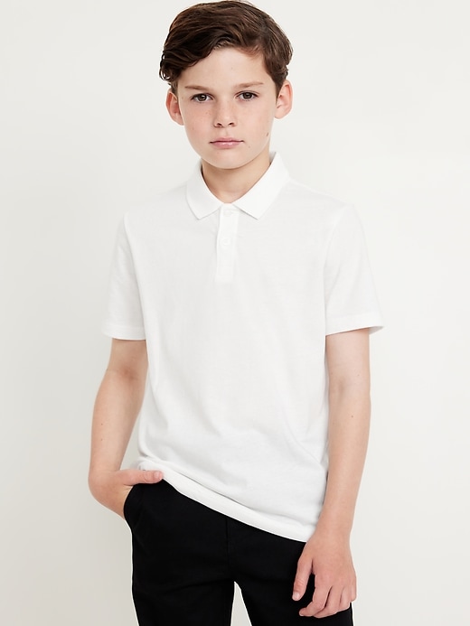 View large product image 1 of 7. School Uniform Jersey Polo Shirt for Boys