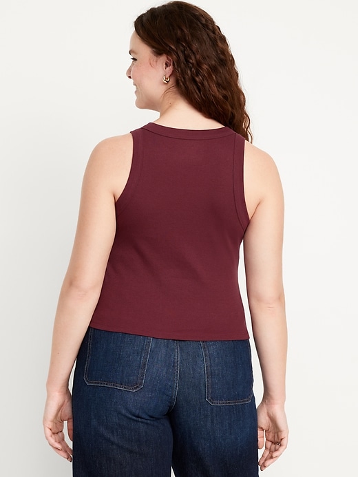 L'image numéro 6 présente Camisole courte moulante