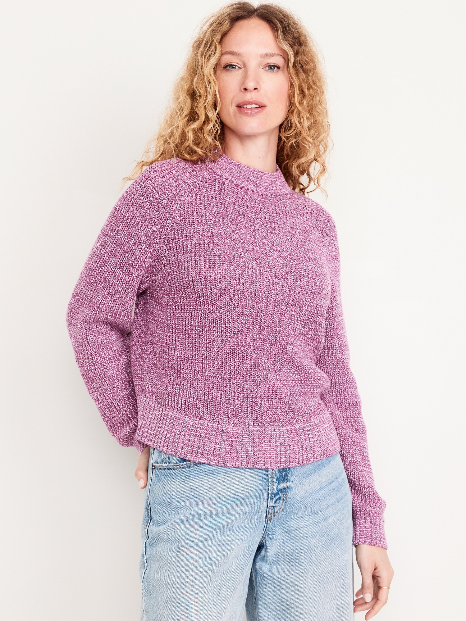 Shaker-Stitch Sweater