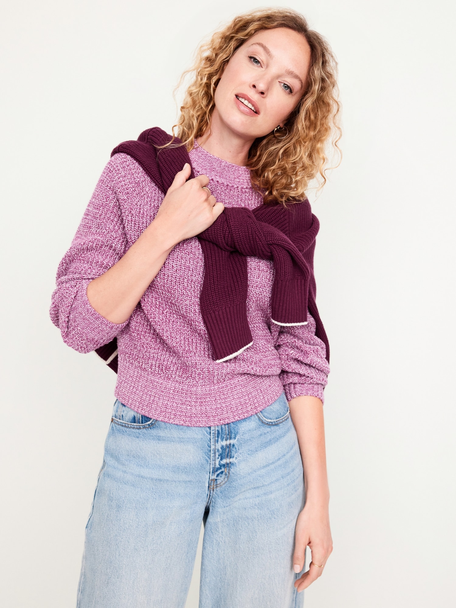 Shaker-Stitch Sweater