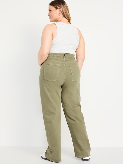 Image number 7 showing, Extra High-Waisted Sky-Hi Wide-Leg Jeans