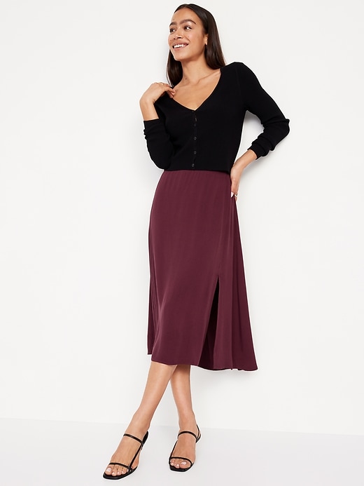 Image number 3 showing, Smocked-Waist Midi Skirt