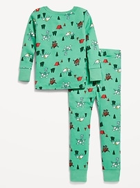 Image number 2 showing, Unisex Printed Snug-Fit Pajama Set for Toddler & Baby
