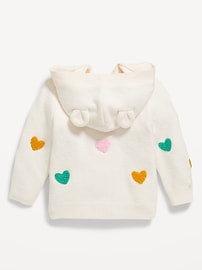 L'image numéro 2 présente Chandail SoSoft boutonné à l’avant avec oreilles de créatures pour Bébé