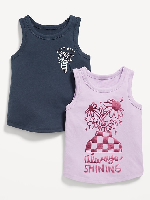 View large product image 1 of 1. Graphic Tank Top 2-Pack for Toddler Girls