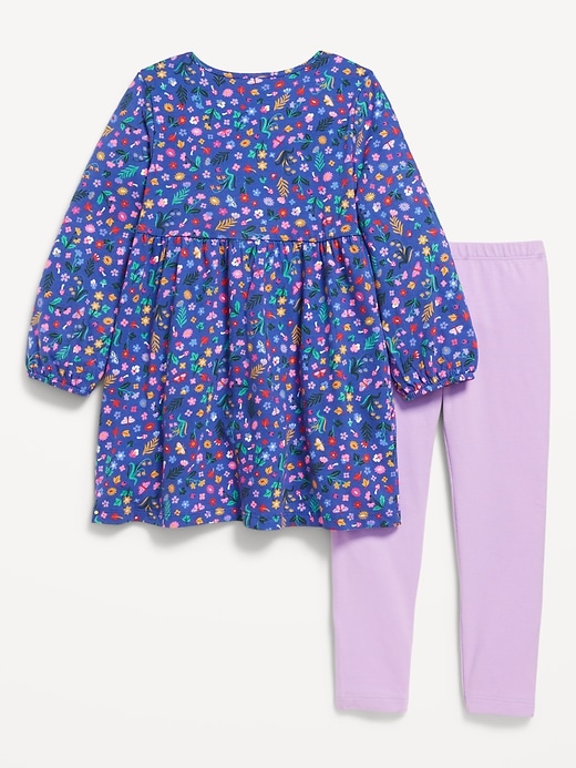 Image number 2 showing, Long-Sleeve Dress & Leggings 2-Pack for Toddler Girls