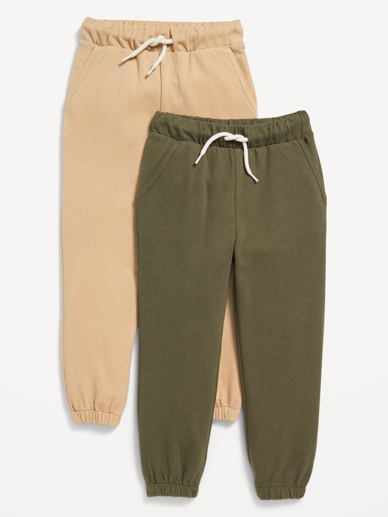 Pantalon de jogging en coton ouaté à coulisse fonctionnelle pour tout-petit garçon (paquet de 2)