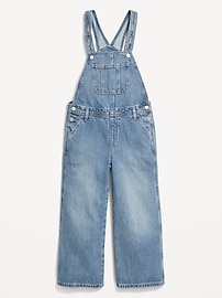 View large product image 4 of 4. Baggy Wide-Leg Jean Overalls for Girls