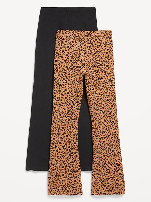 Voir une image plus grande du produit 2 de 2. Legging évasé à taille haute pour fille (paquet de 2)