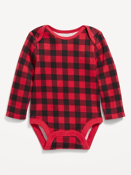 View large product image 1 of 1. Printed Long-Sleeve Bodysuit for Baby