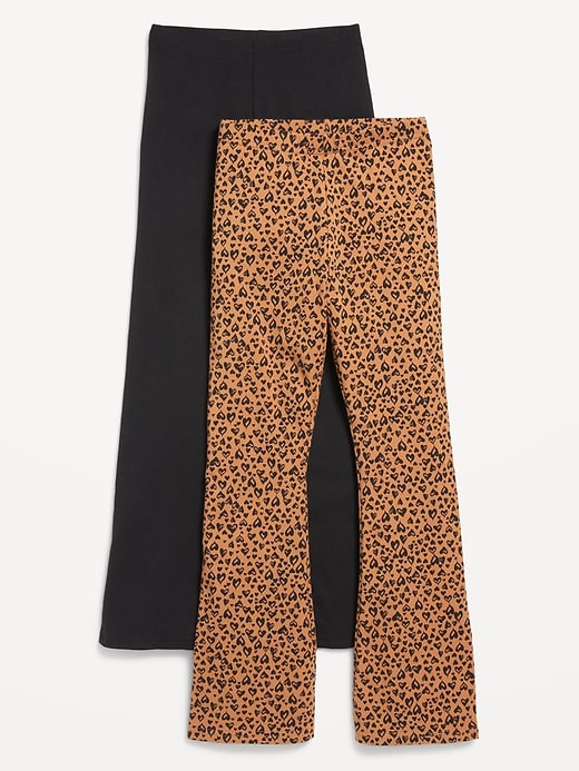 Voir une image plus grande du produit 1 de 2. Legging évasé à taille haute pour fille (paquet de 2)