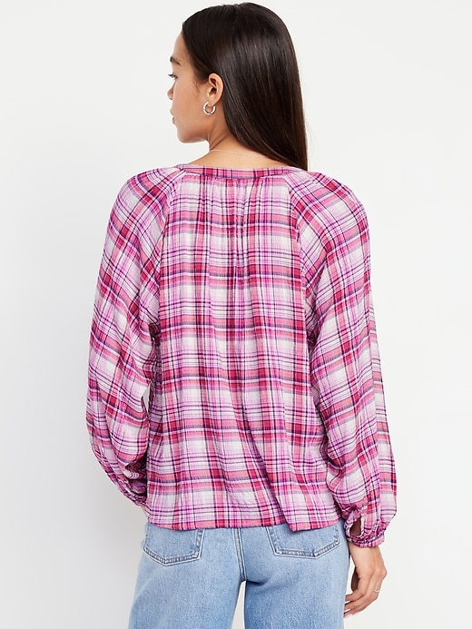 Image number 2 showing, Loose Split-Neck Button-Down Top