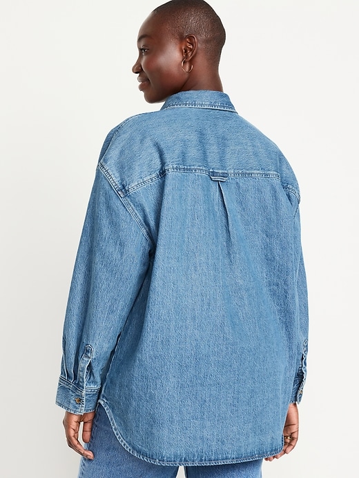 Image number 6 showing, Boyfriend Button-Down Jean Tunic