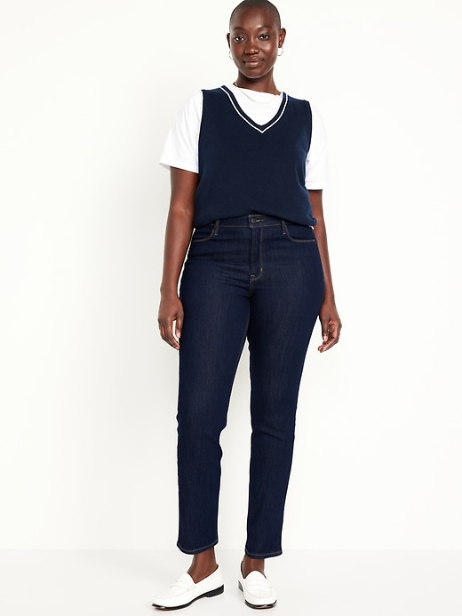 Image number 5 showing, High-Waisted Wow Straight Ankle Jeans