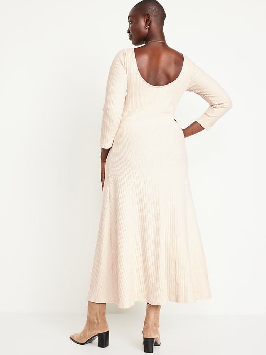 Image number 5 showing, Fit & Flare Ribbed Maxi Dress