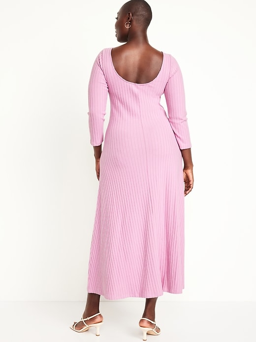 Image number 5 showing, Fit &amp; Flare Ribbed Maxi Dress