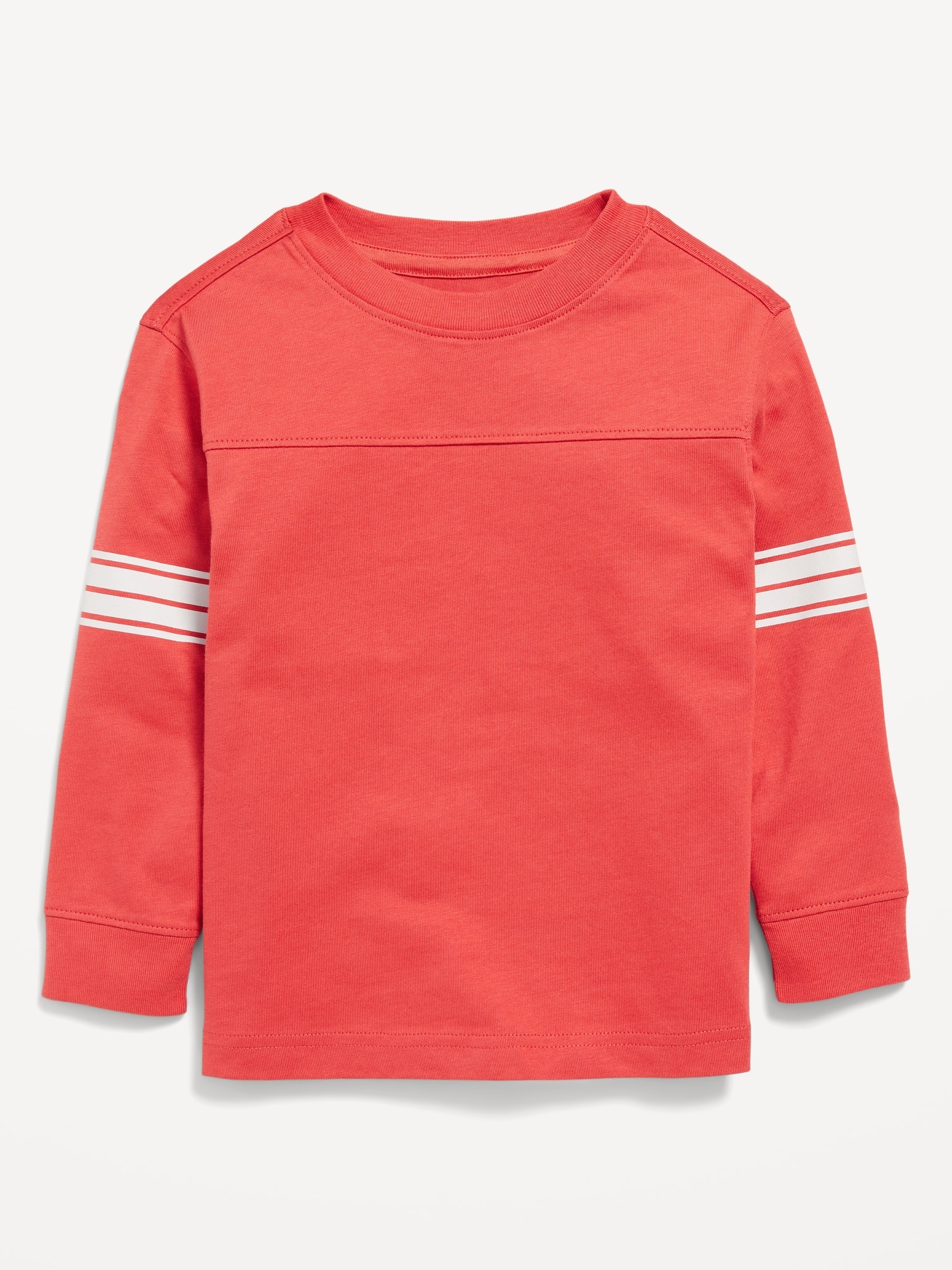 Oversized Long-Sleeve Striped T-Shirt for Toddler Boys