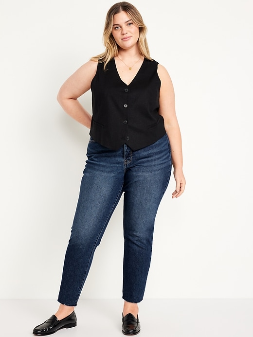 Image number 7 showing, High-Waisted Button-Fly OG Straight Ankle Jeans