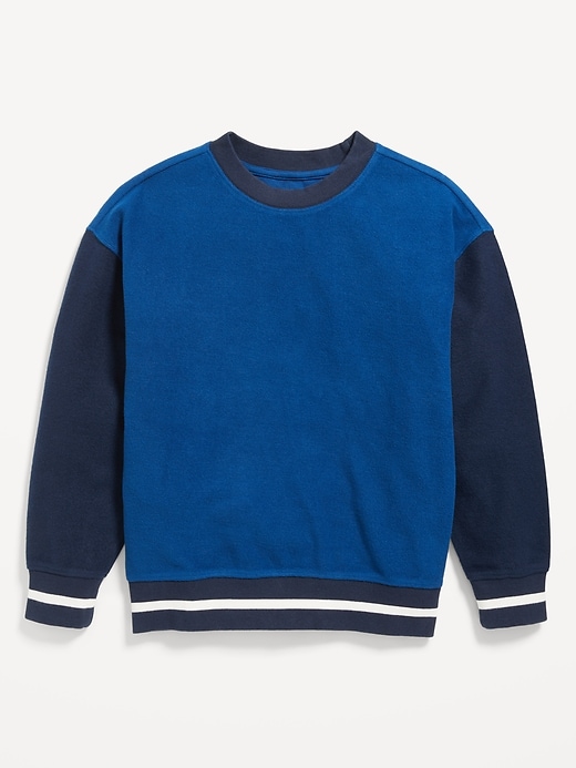 View large product image 2 of 4. Oversized Long-Sleeve Crew-Neck Sweatshirt for Boys