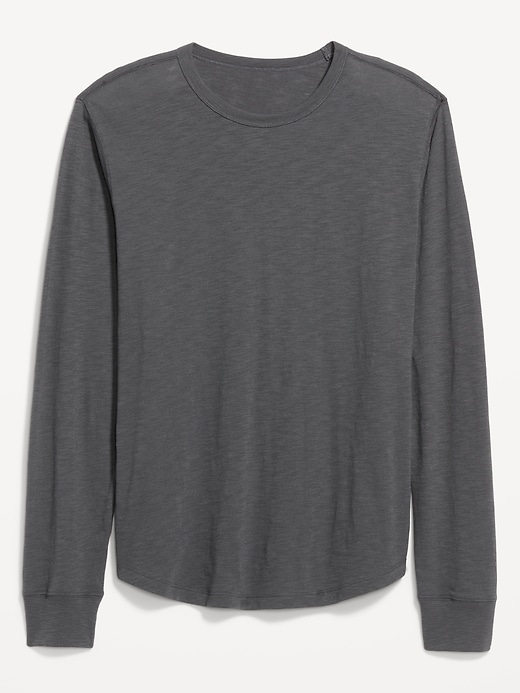 Image number 4 showing, Curved-Hem Slub-Knit T-Shirt