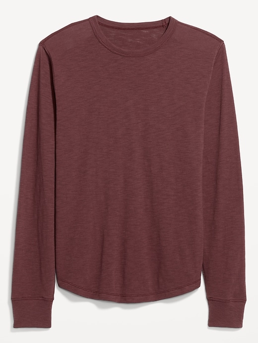 Image number 4 showing, Curved-Hem Slub-Knit T-Shirt