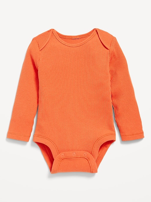 View large product image 1 of 1. Long-Sleeve Ribbed Bodysuit for Baby