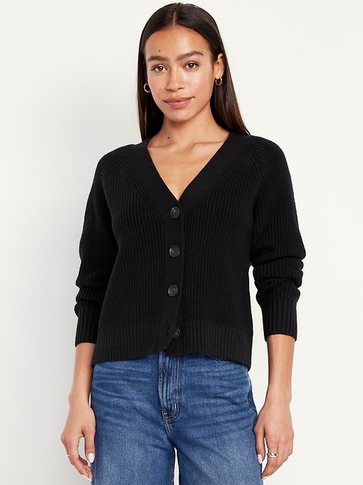 Image number 1 showing, Shaker-Stitch Cardigan