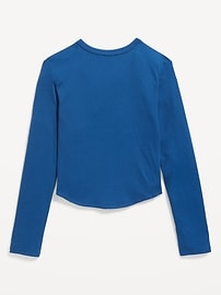 View large product image 4 of 5. UltraLite Long-Sleeve Rib-Knit T-Shirt for Girls