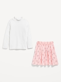 View large product image 3 of 3. Mock-Neck Top and Skirt Set for Toddler Girls