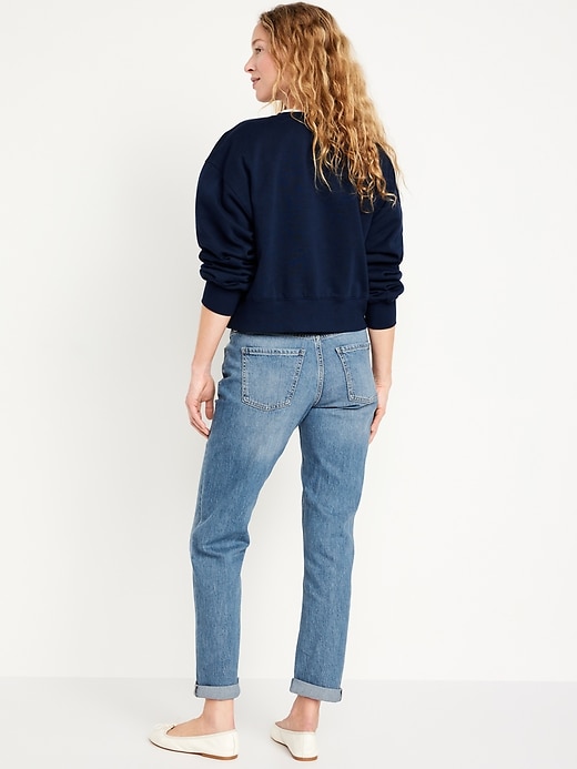 L'image numéro 3 présente Jean Wow Boyfriend droit à taille mi-basse