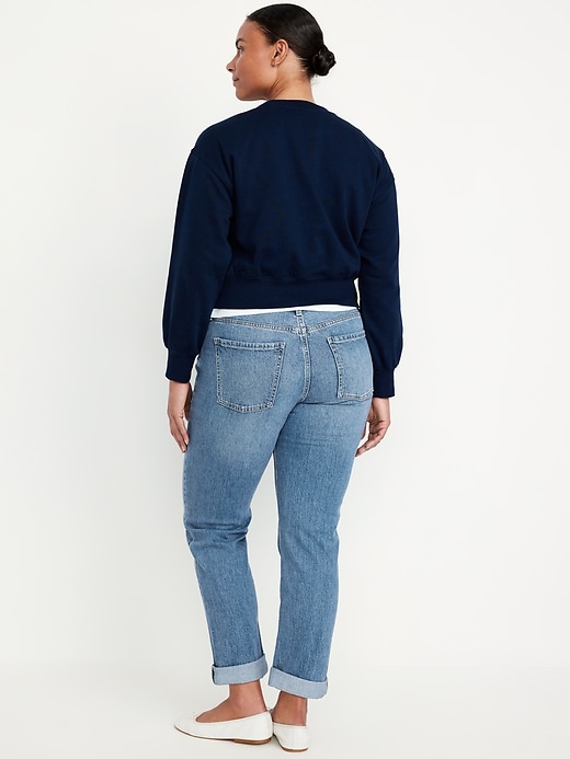 L'image numéro 6 présente Jean Wow Boyfriend droit à taille mi-basse