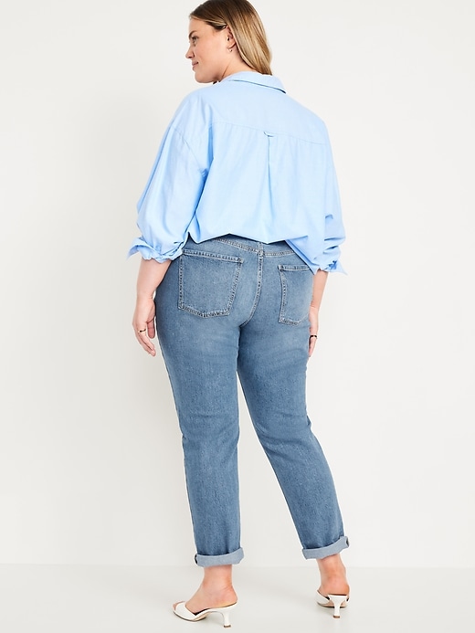 L'image numéro 8 présente Jean Wow Boyfriend droit à taille mi-basse