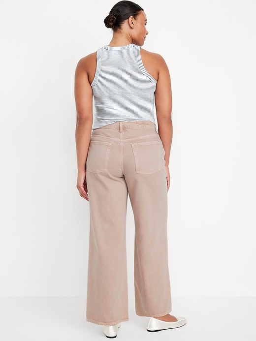 Image number 6 showing, Mid-Rise Baggy Wide-Leg Jeans