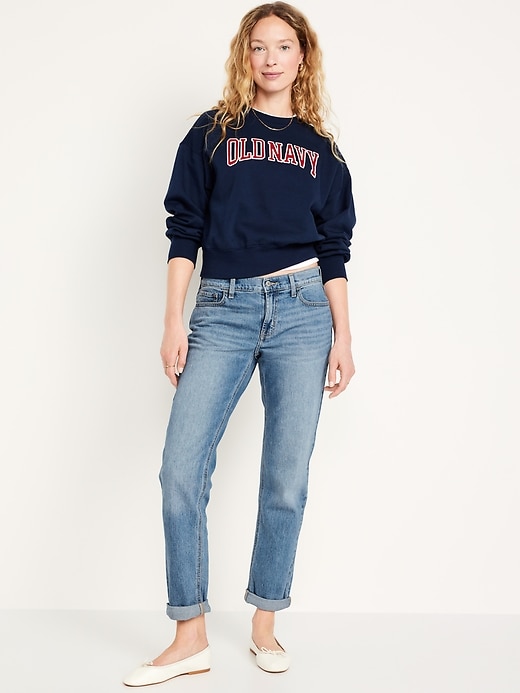 L'image numéro 1 présente Jean Wow Boyfriend droit à taille mi-basse