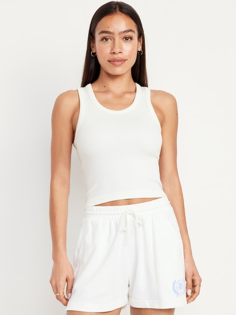 Exhale Seamless Fitted Rib Tank - Gray