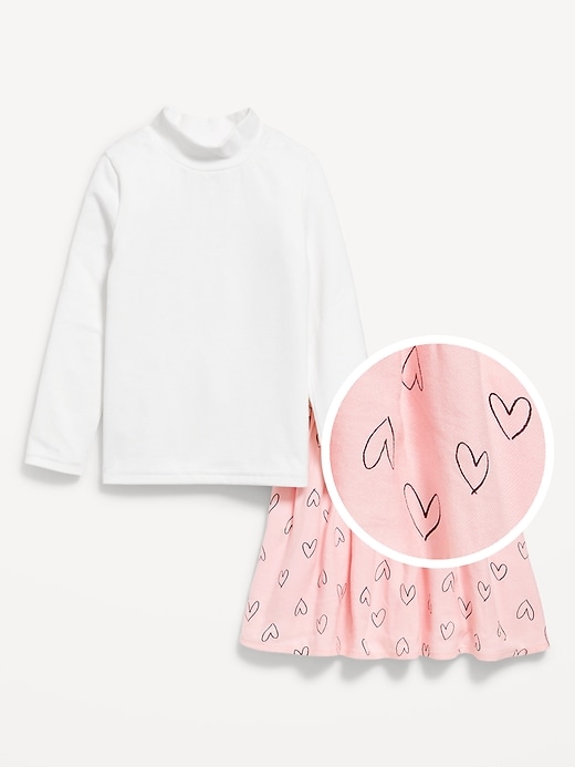 View large product image 1 of 3. Mock-Neck Top and Skirt Set for Toddler Girls