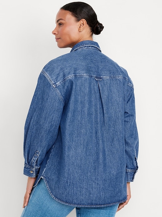 Image number 6 showing, Boyfriend Button-Down Jean Tunic