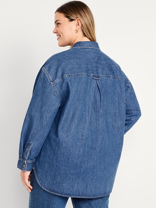 Image number 8 showing, Boyfriend Button-Down Jean Tunic