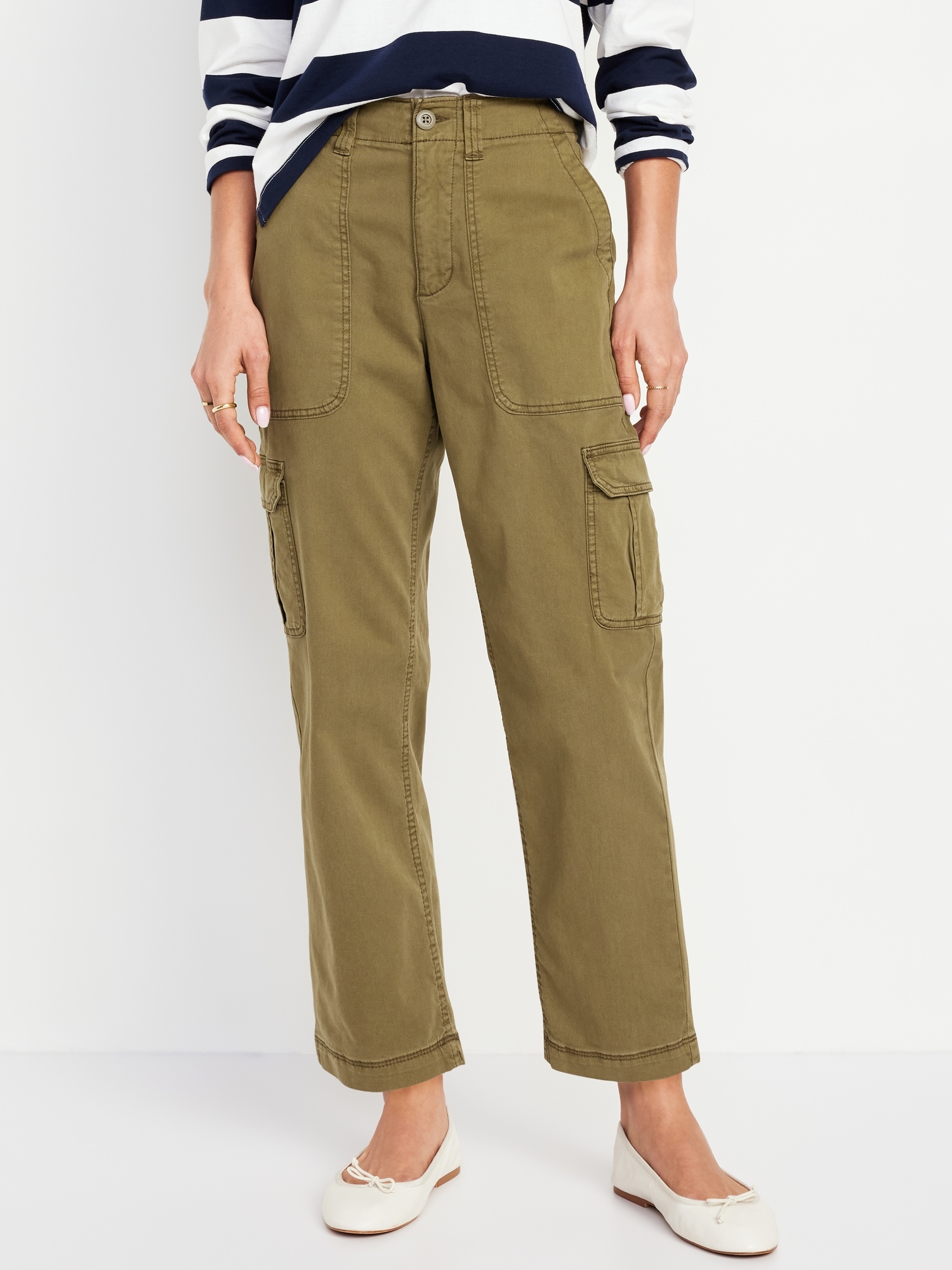 High-Waisted OGC Chino Cargo Pants