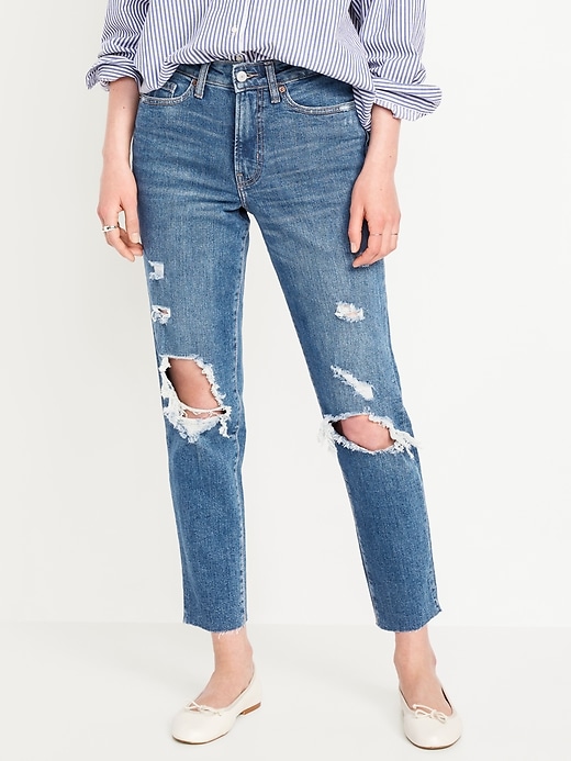 Image number 2 showing, High-Waisted OG Straight Ankle Jeans