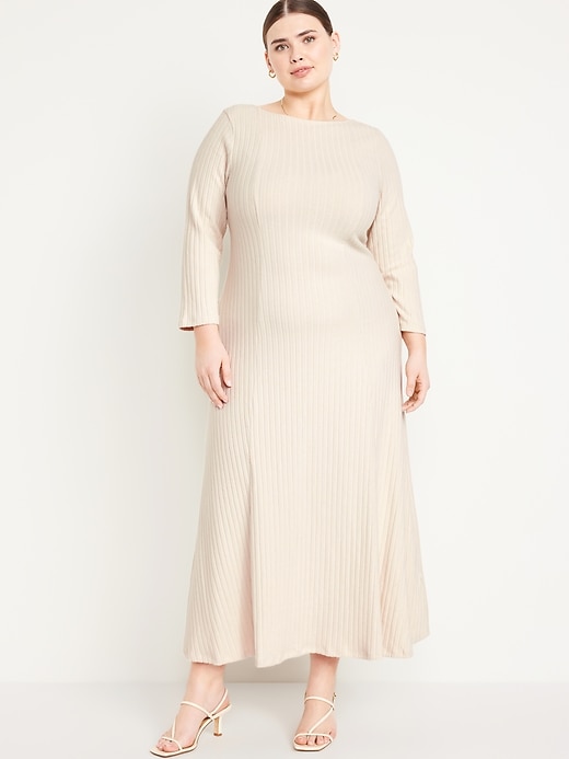 Image number 6 showing, Fit & Flare Ribbed Maxi Dress