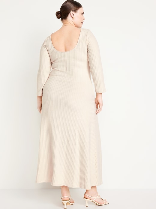 Image number 7 showing, Fit & Flare Ribbed Maxi Dress