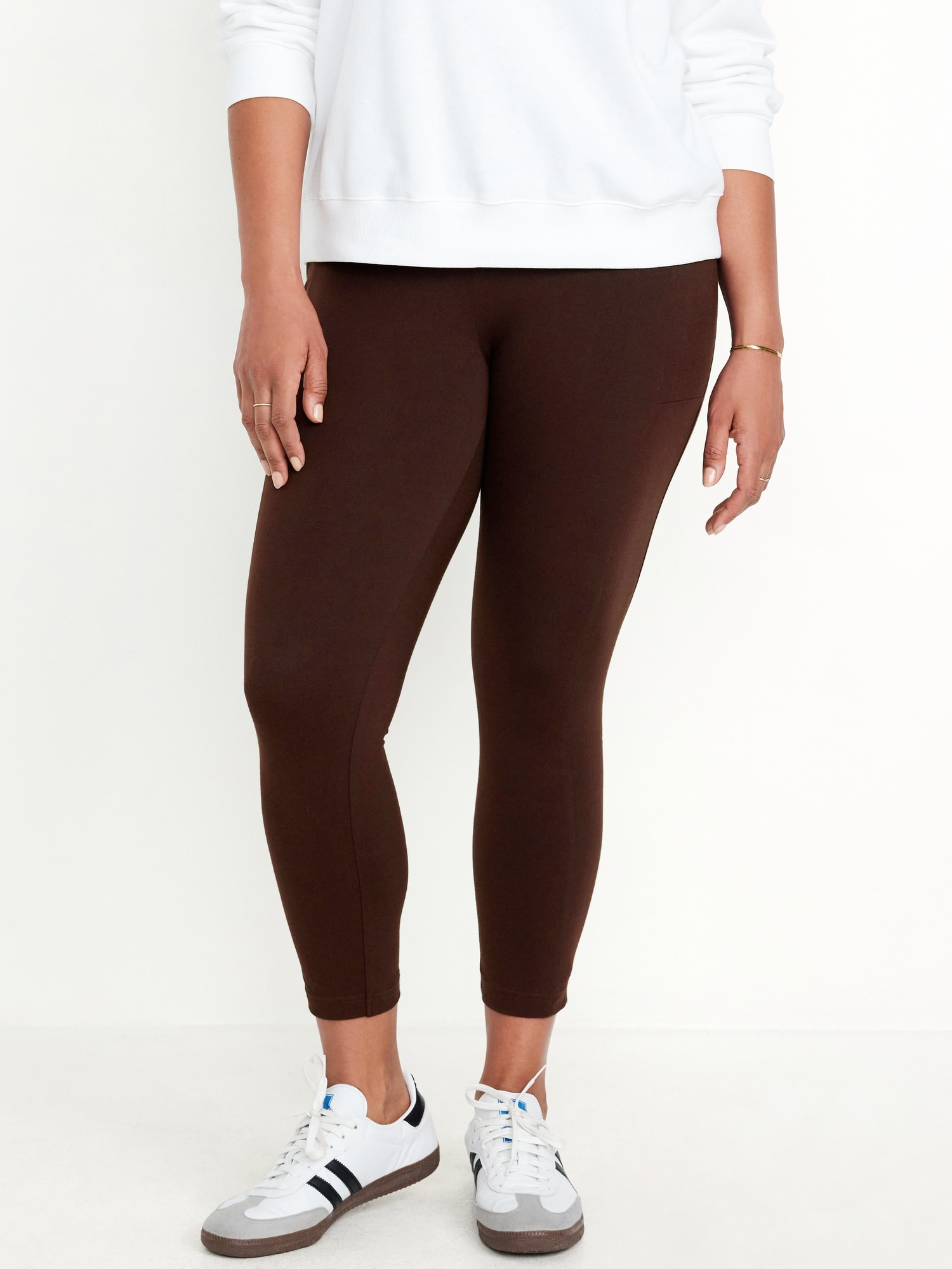 High-Waisted Side Pocket 7/8 Leggings