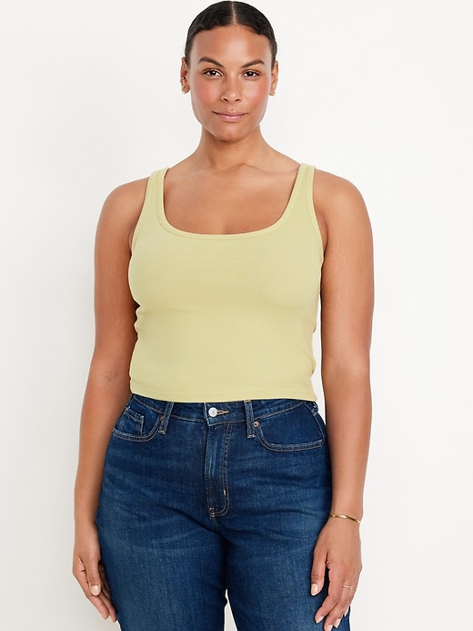 Image number 5 showing, Ribbed Crop Tank Top