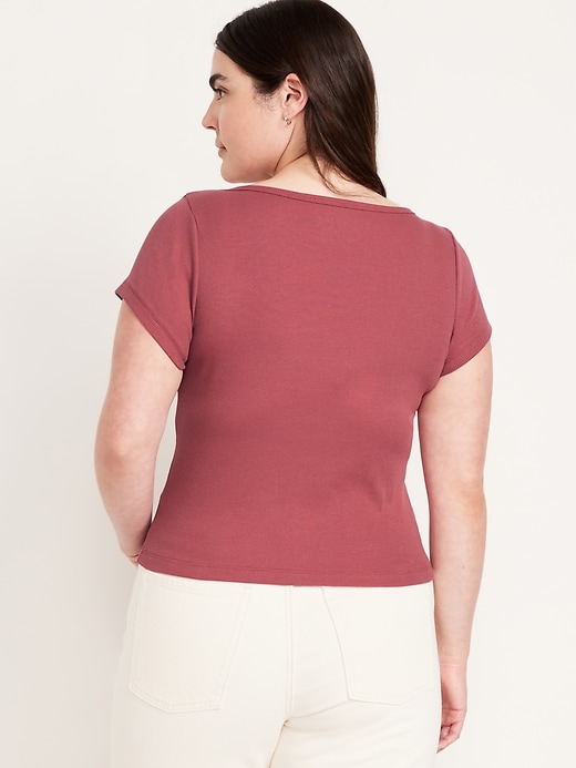 Image number 6 showing, Rib-Knit Button-Down Top