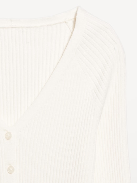 Image number 6 showing, SoSoft Lite Ribbed Crop Cardigan