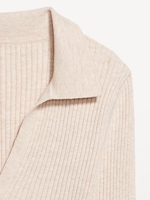 Image number 6 showing, Ribbed Crop Polo Sweater