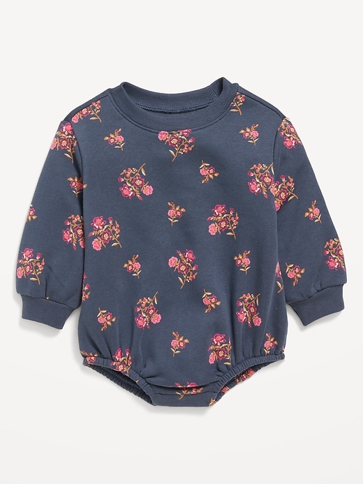 View large product image 1 of 1. Printed Long-Sleeve One-Piece Romper for Baby