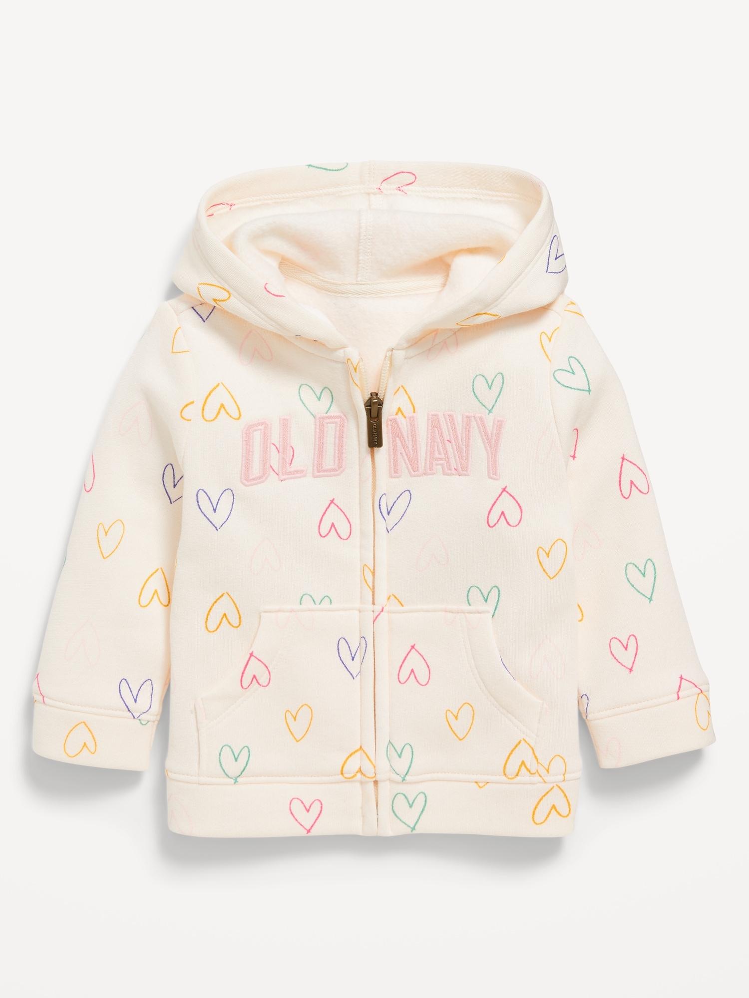 Printed Logo-Graphic Zip Hoodie for Baby