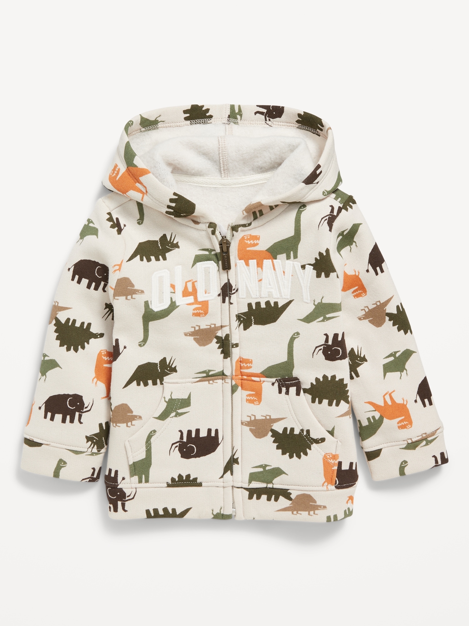 Printed Logo-Graphic Zip Hoodie for Baby